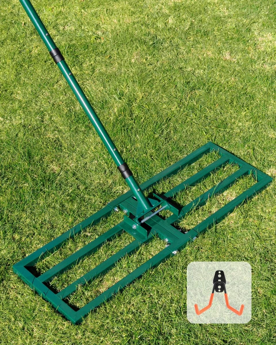 Forvenora Lawn Leveling Rake, 30 x 10, Yard Leveler Tool for Soil