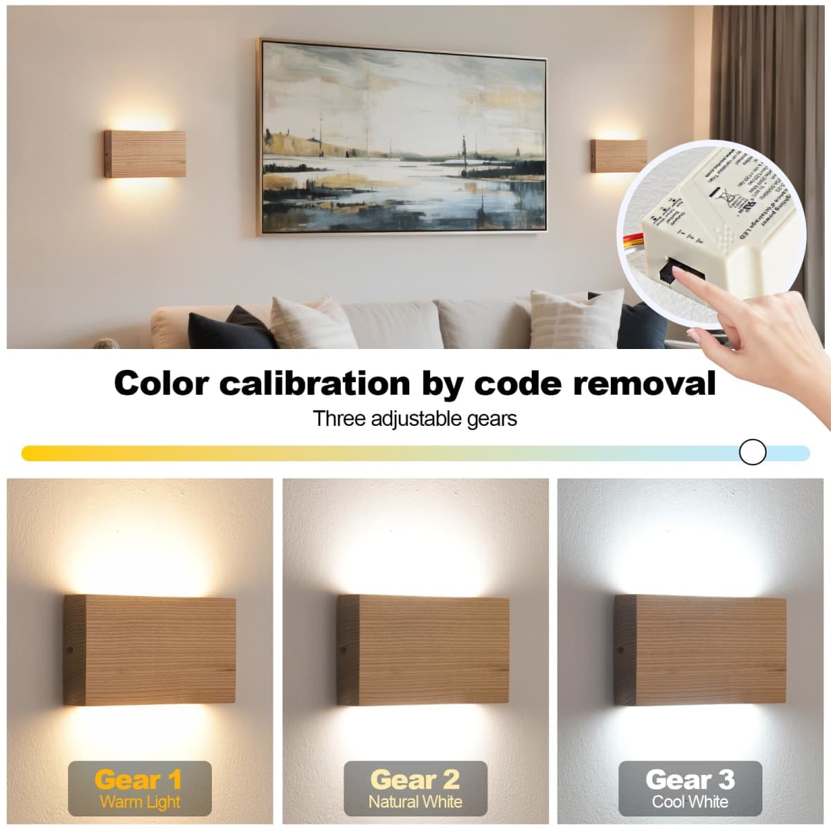 Wall Sconces， Modern Indoor Wall Lamp, Bedroom Hallway Bathroom Living Room Front Porch Wall Mounted Lighting, Decorative Bedside Night Light, Accent Wall Light Fixtures thumbnail 3