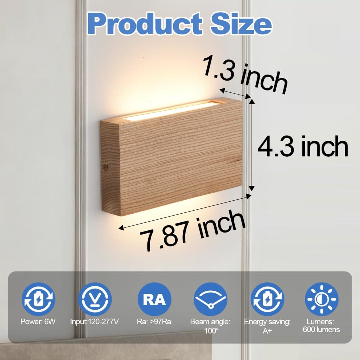 Wall Sconces， Modern Indoor Wall Lamp, Bedroom Hallway Bathroom Living Room Front Porch Wall Mounted Lighting, Decorative Bedside Night Light, Accent Wall Light Fixtures thumbnail 4