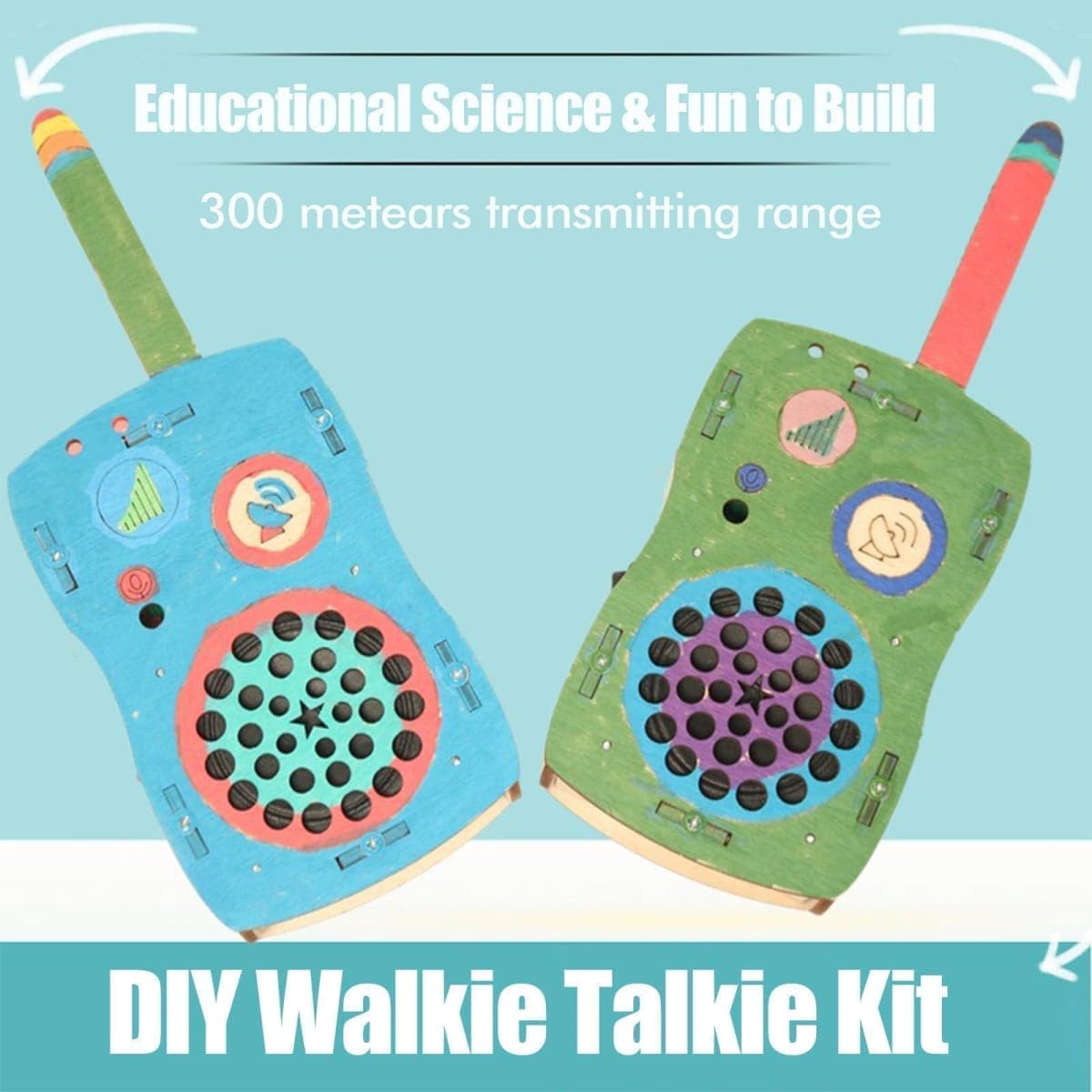 STEM Toys for Age 6-8-13 Crafts Kits Building Your Own Walkie Talkies for Kids Stuffers Birthday Gifts for 6 7 8 9 10 11 12 14+ Years Old Boys Girls Teens Engineering DIY Electronics Circuit Projects thumbnail 2