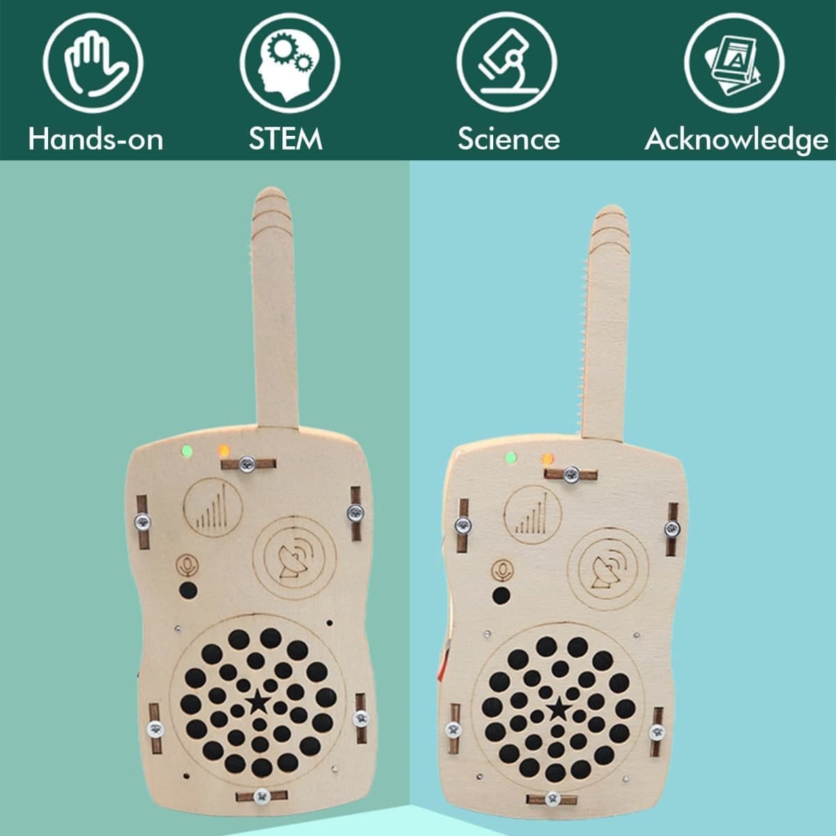 STEM Toys for Age 6-8-13 Crafts Kits Building Your Own Walkie Talkies for Kids Stuffers Birthday Gifts for 6 7 8 9 10 11 12 14+ Years Old Boys Girls Teens Engineering DIY Electronics Circuit Projects thumbnail 3