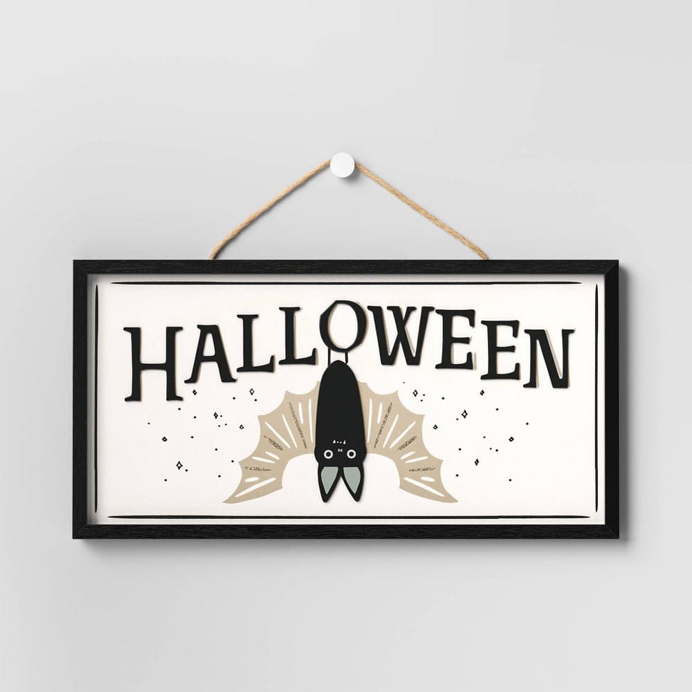 Wood Halloween Sign Bat Halloween - Hyde & EEK! Boutique™ — image 1