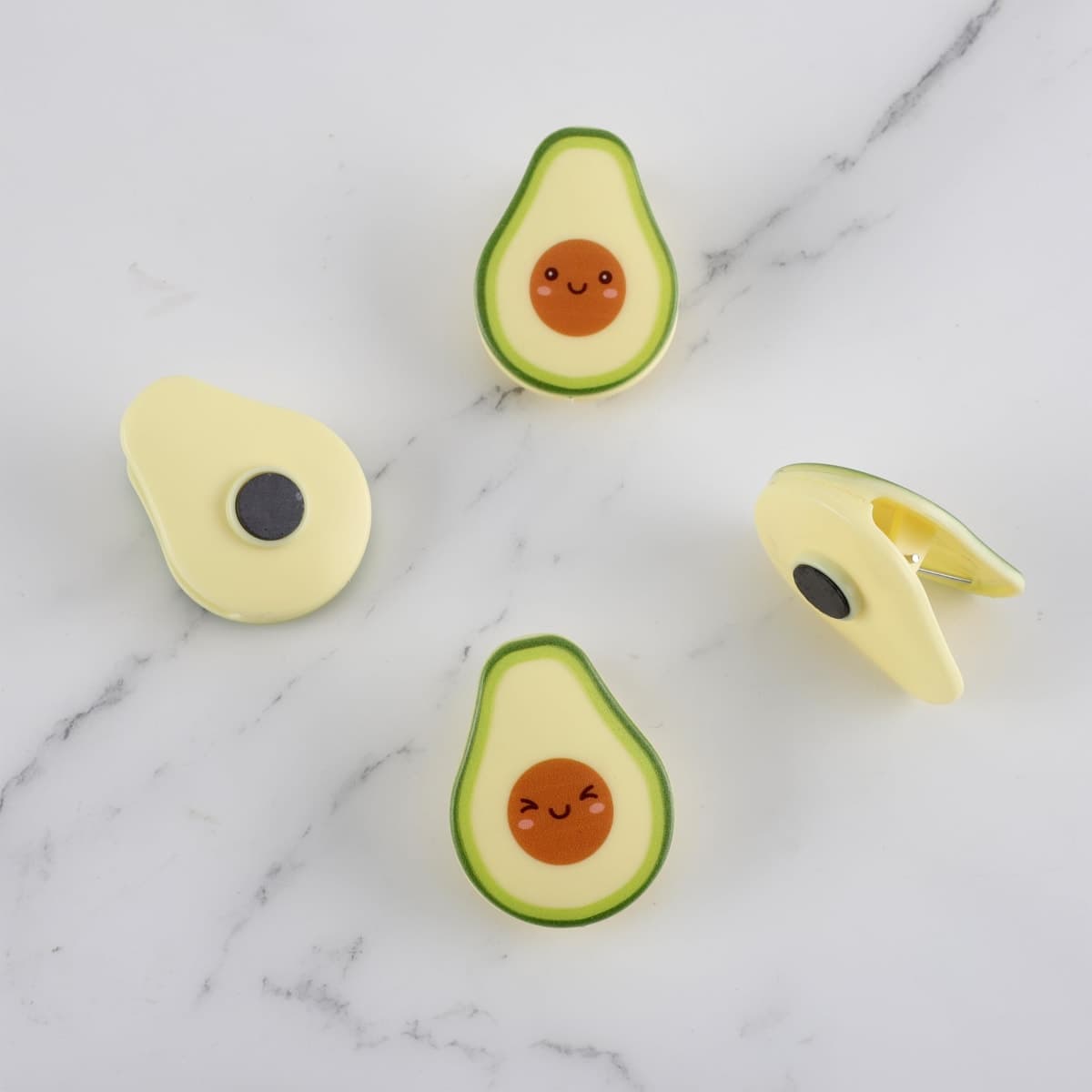 COOK WITH COLOR Cute Bag Clips - Funny Snack Clips,Magnetic Chip Clips for Bags - Kitchen and Food Bag Clips for Airtight Seal for Food Storage, Avocado, Pack of 8 thumbnail 4
