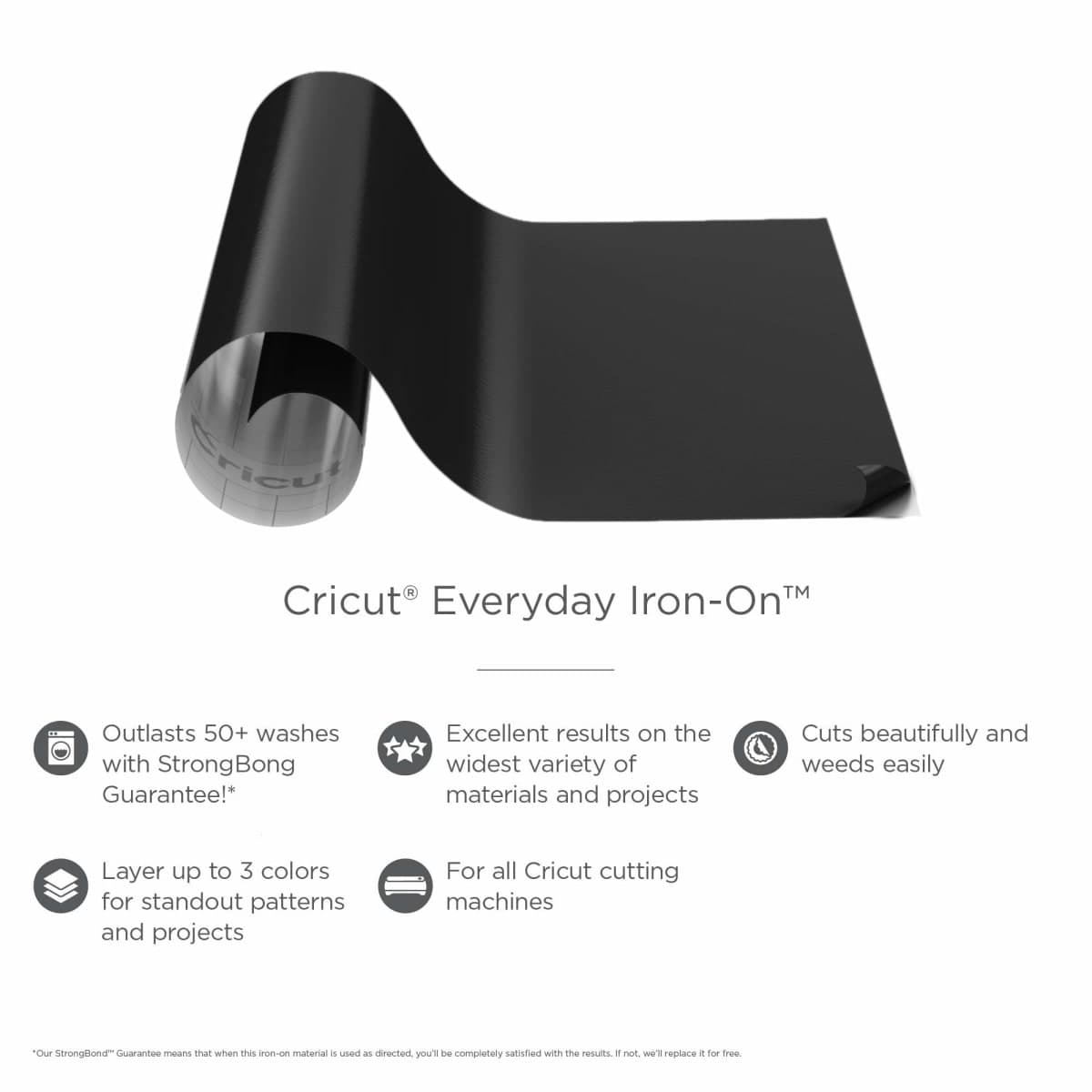 Cricut Everyday Iron On - 12” x 2ft - HTV Vinyl for T-Shirts - StrongBond Guarantee, Outlast 50+ Washes, Use with Cricut Explore Air 2/Maker, Neon Orange thumbnail 2
