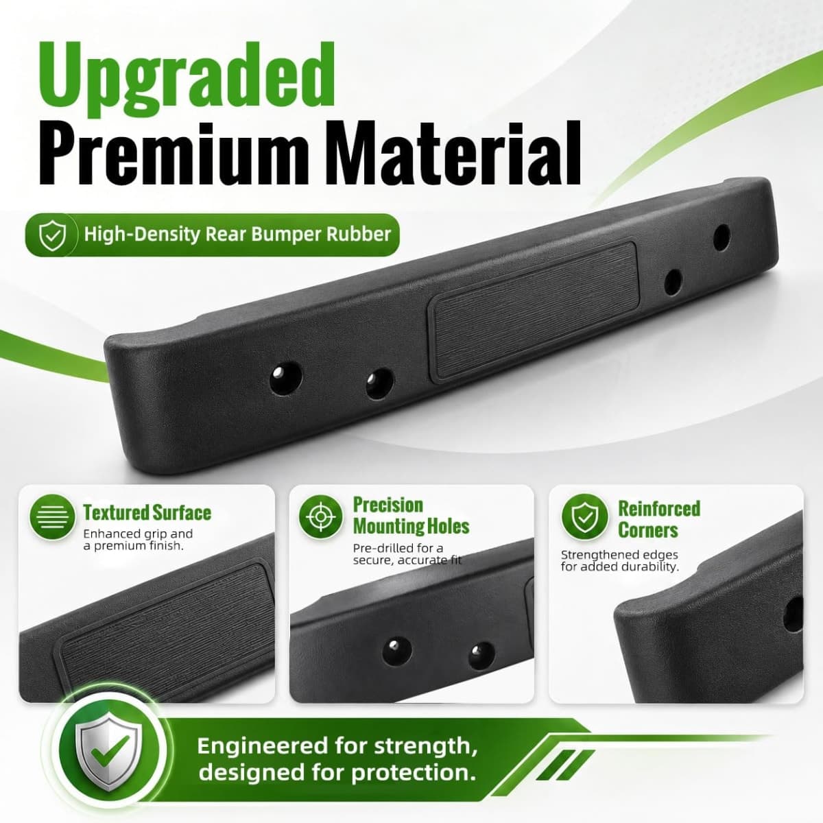 Roykaw Golf Cart Short Rear Bumper Compatible with EZGO TXT 2000-up G&E Golf Carts, Replaces OEM# 71578G01 thumbnail 2