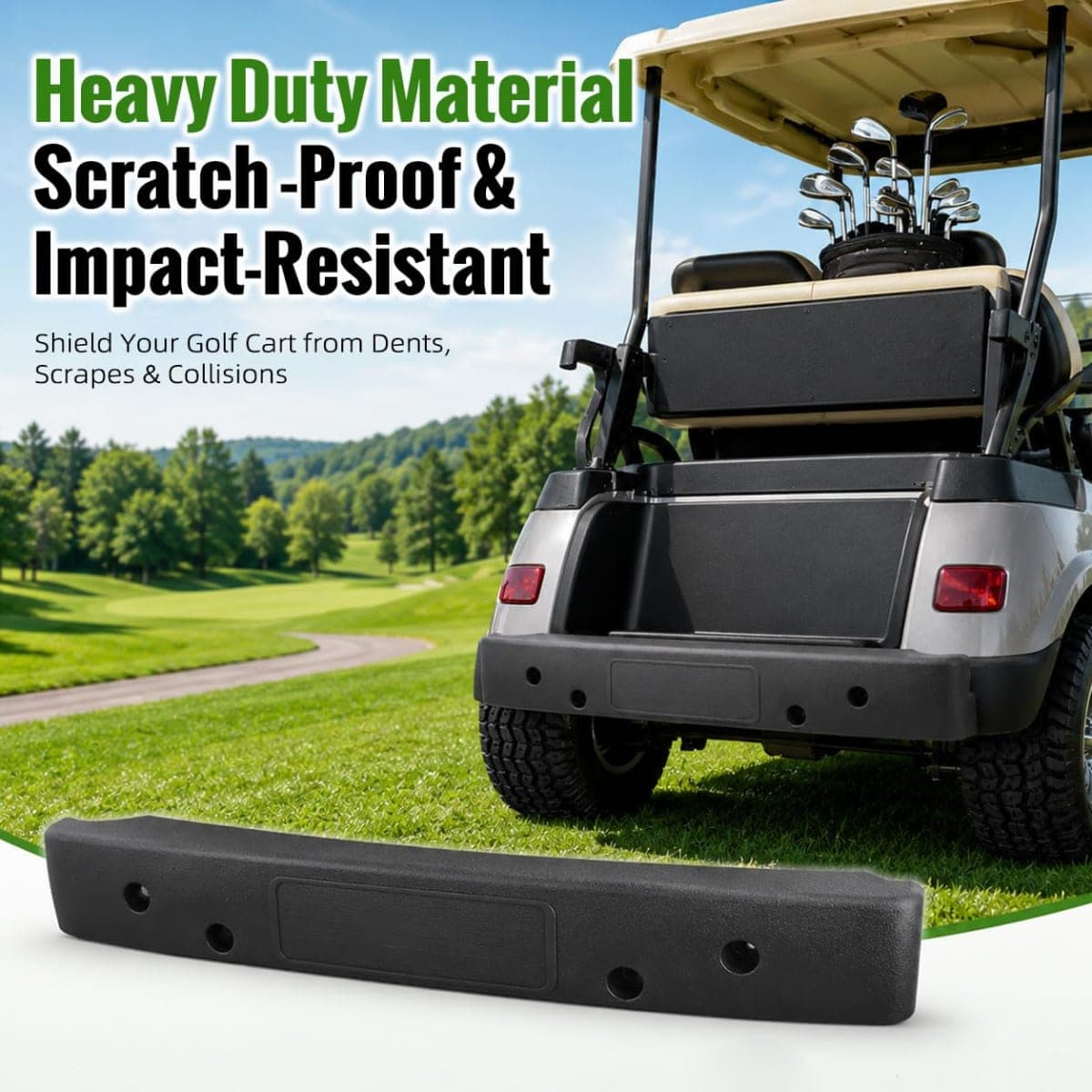 Roykaw Golf Cart Short Rear Bumper Compatible with EZGO TXT 2000-up G&E Golf Carts, Replaces OEM# 71578G01 thumbnail 5