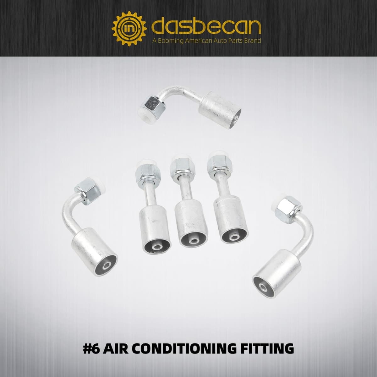 Dasbecan 26PCS Air Conditioning Hose and Fitting Kit 6.5ft #6#8#10 AC Hose Kit, #6#8#10 AC Fittings and Universal AC Receiver Drier thumbnail 3