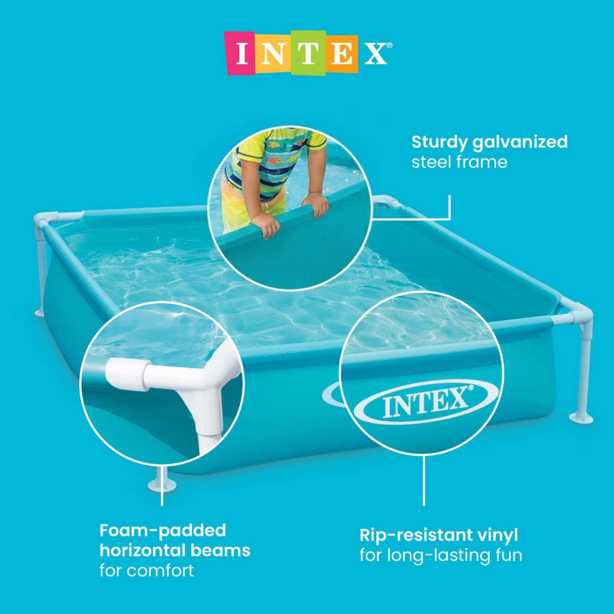 INTEX Kiddie Pool 4ftx 12in Metal Frame for Baby Water Play thumbnail 3