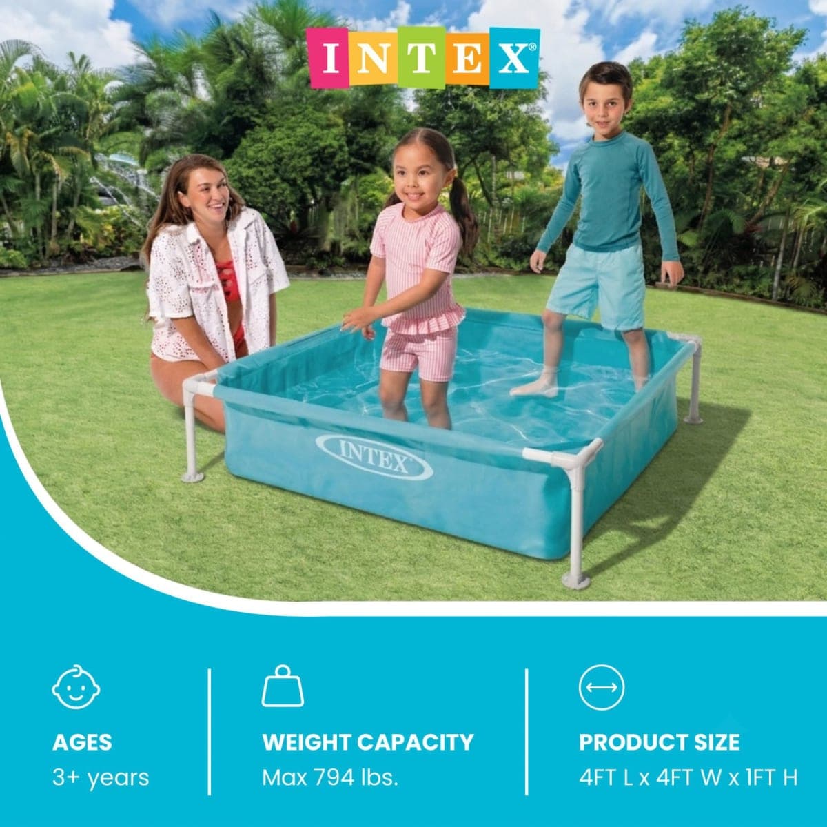 INTEX Kiddie Pool 4ftx 12in Metal Frame for Baby Water Play thumbnail 4