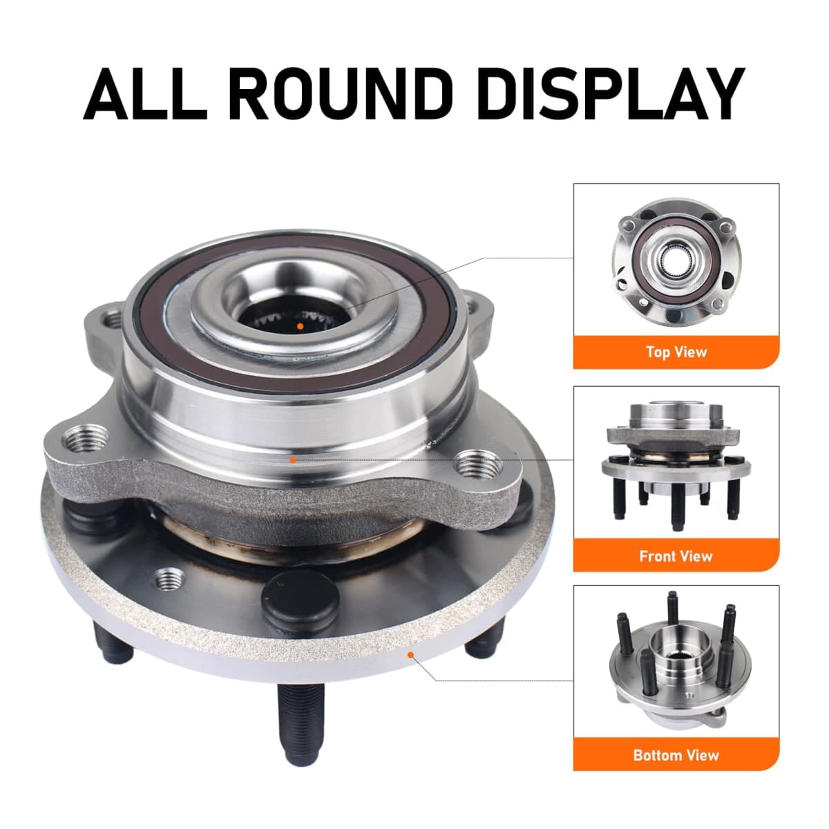 PAROD 513275 Pair Front/Rear Wheel Bearing Hub Assembly fit for 11-14 Ford Edge, 09-18 Flex, 13-18 Police Interceptor Sedan, 14-18 Police Sedan, 10-18 Taurus, 09-16 Lincoln MKS, 10-19 MKT, 11-15 MKX thumbnail 2