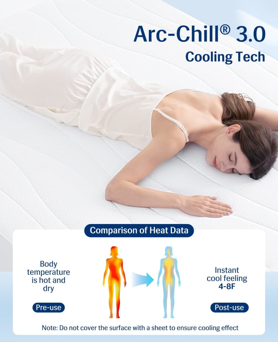 Elegear Cooling Mattress Pad King for Hot Sleepers with Arc-Chill® 3.0 thumbnail 2
