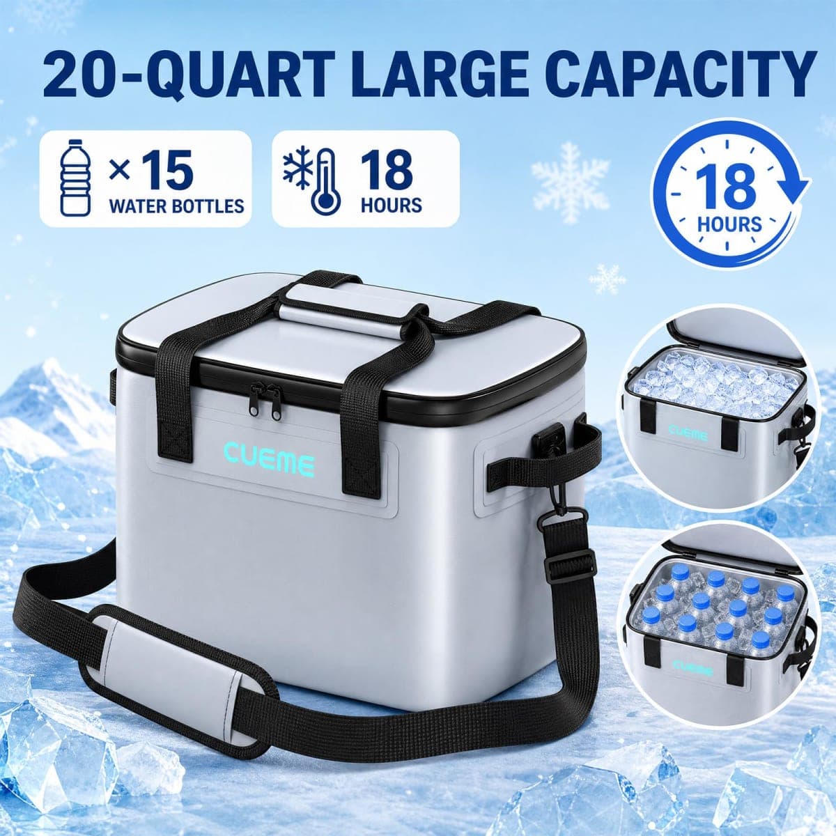 CUEME Ice Machine for Knee After Surgery, Programmable Timer & Quiet Motor thumbnail 2