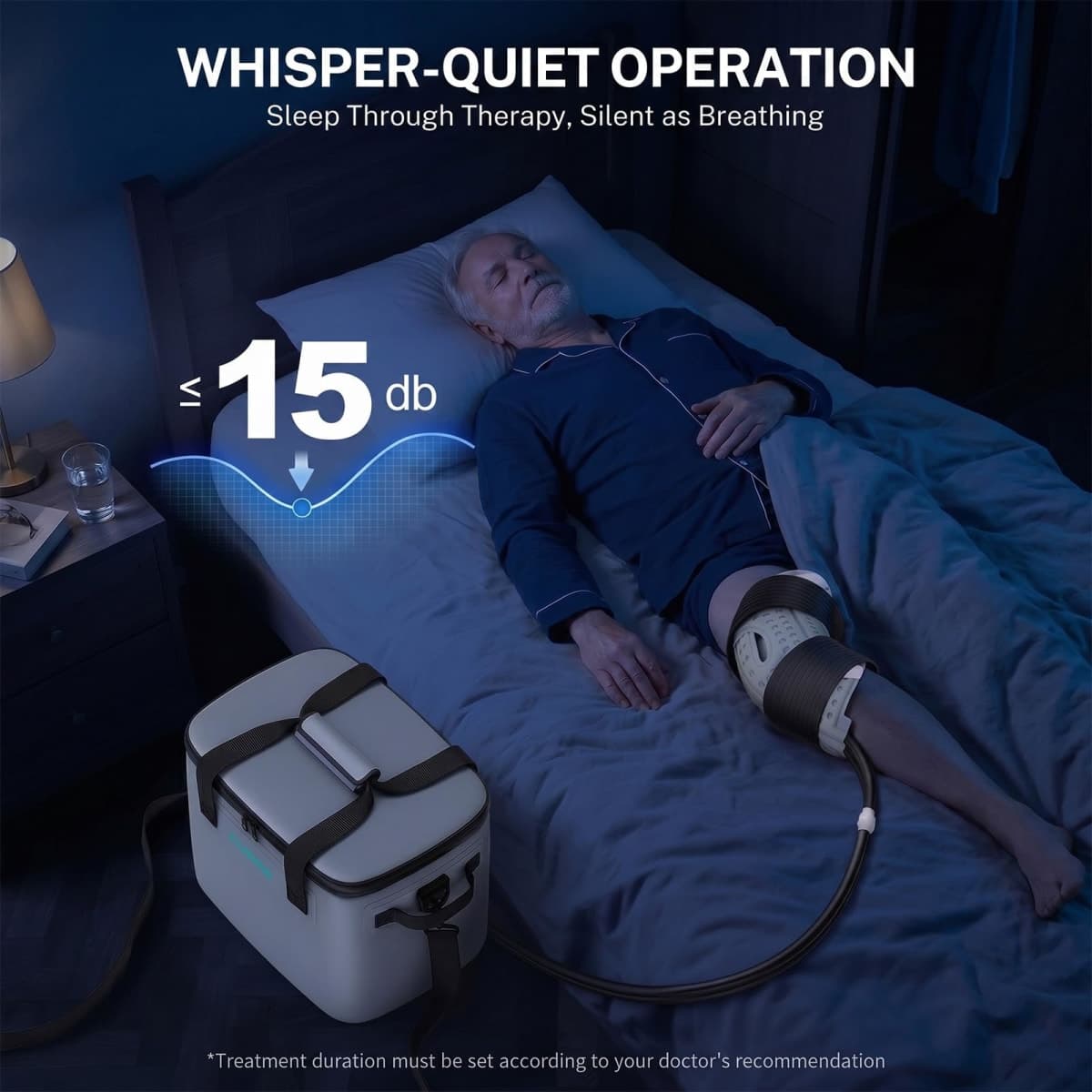 CUEME Ice Machine for Knee After Surgery, Programmable Timer & Quiet Motor thumbnail 5