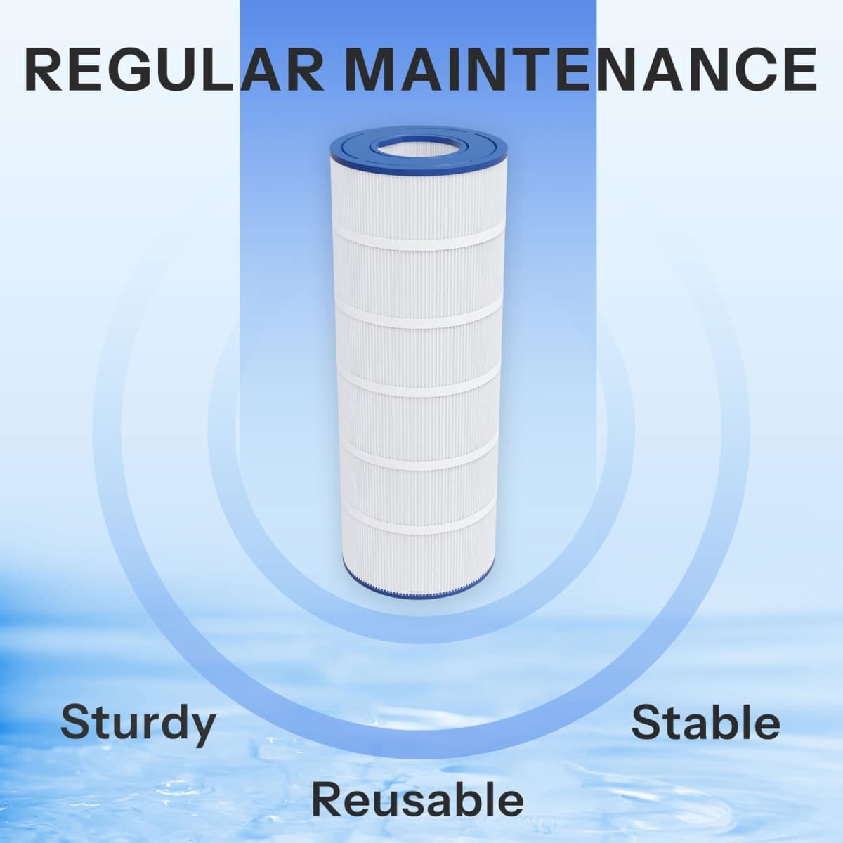 Jumvogo 102 Sq. Ft. Pool Filter Cartridge Replacement for PTM100, 1 Pack thumbnail 5