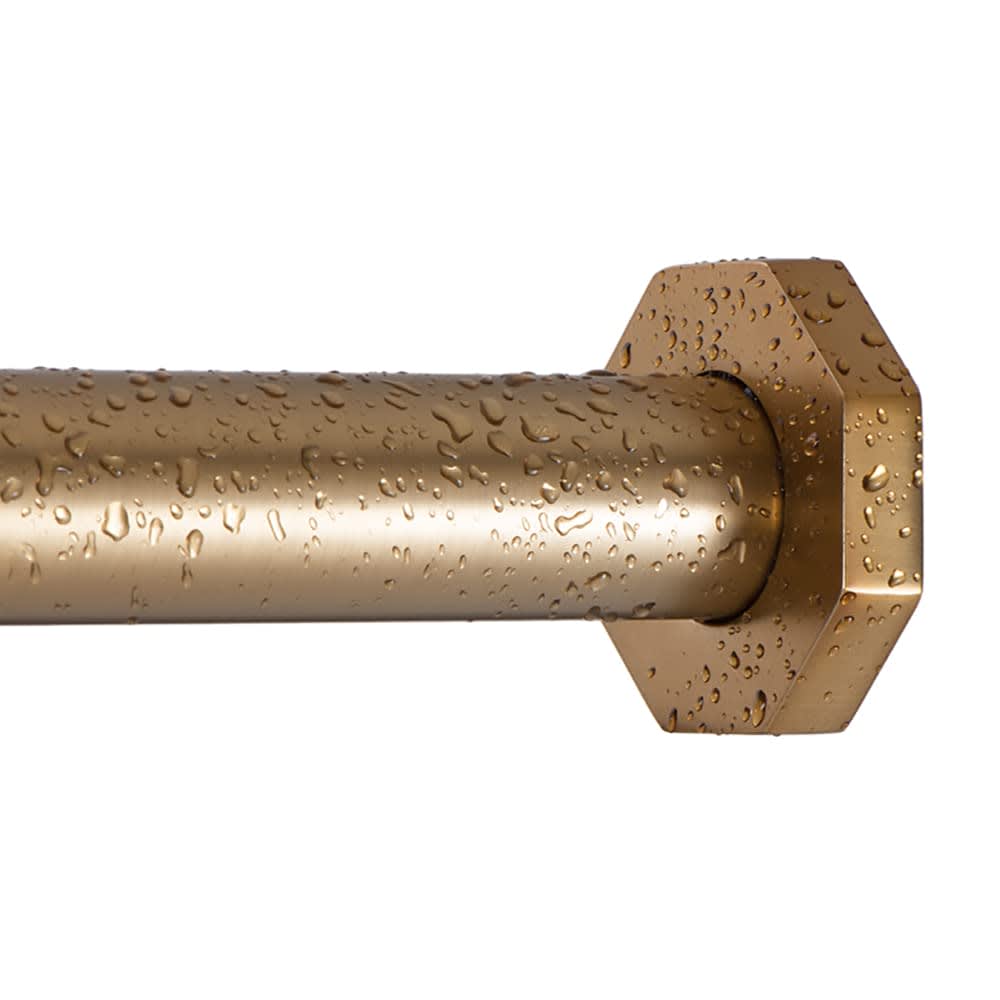 Ivilon Tension Curtain Rod - Hexagonal Spring Tension Rod for Windows or Shower, 36 to 54 Inch, Warm Gold thumbnail 2