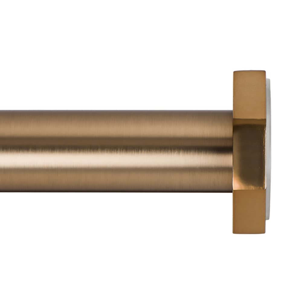 Ivilon Tension Curtain Rod - Hexagonal Spring Tension Rod for Windows or Shower, 36 to 54 Inch, Warm Gold thumbnail 3