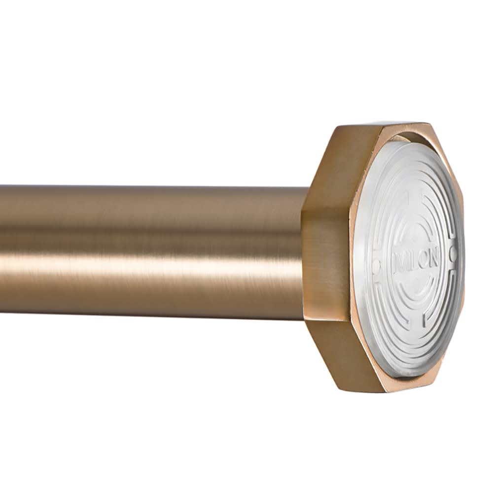 Ivilon Tension Curtain Rod - Hexagonal Spring Tension Rod for Windows or Shower, 36 to 54 Inch, Warm Gold thumbnail 4
