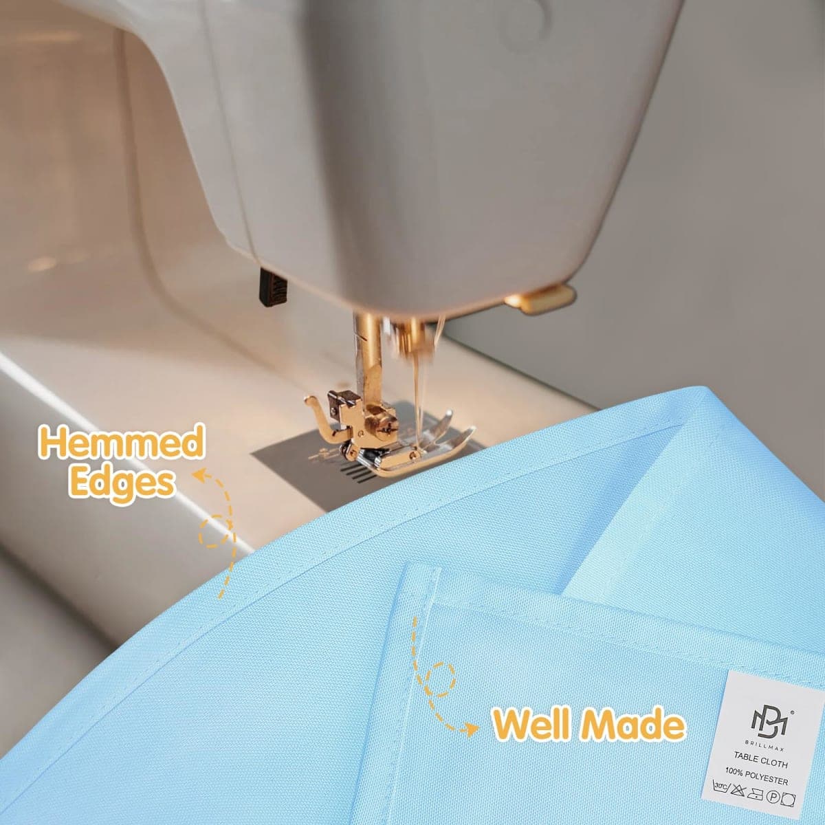 BRILLMAX 8 Pack Light Blue Tablecloths 60x102 Inch for 6ft Rectangle Tables thumbnail 4