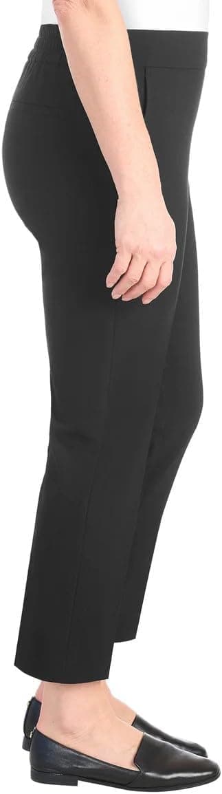 Hilary Radley Women's Pull-on Dress Pants, 4-Way Stretch, Elastic Waist, Front Pockets, Black, Small thumbnail 2
