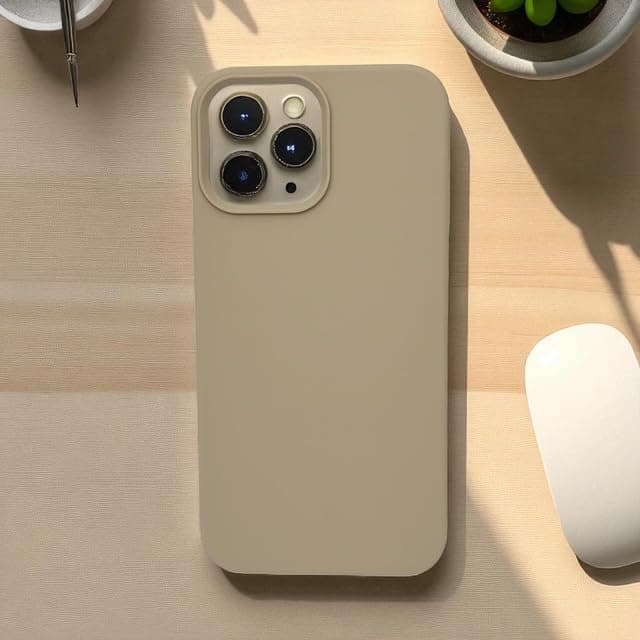 xo poppy Silicone Phone Case Compatible with iPhone 14 Pro Max, MagSafe Compatible –Slim & Lightweight, Soft Smooth Finish, Durable Protective Cover (Bermuda Sun) Beige thumbnail 4