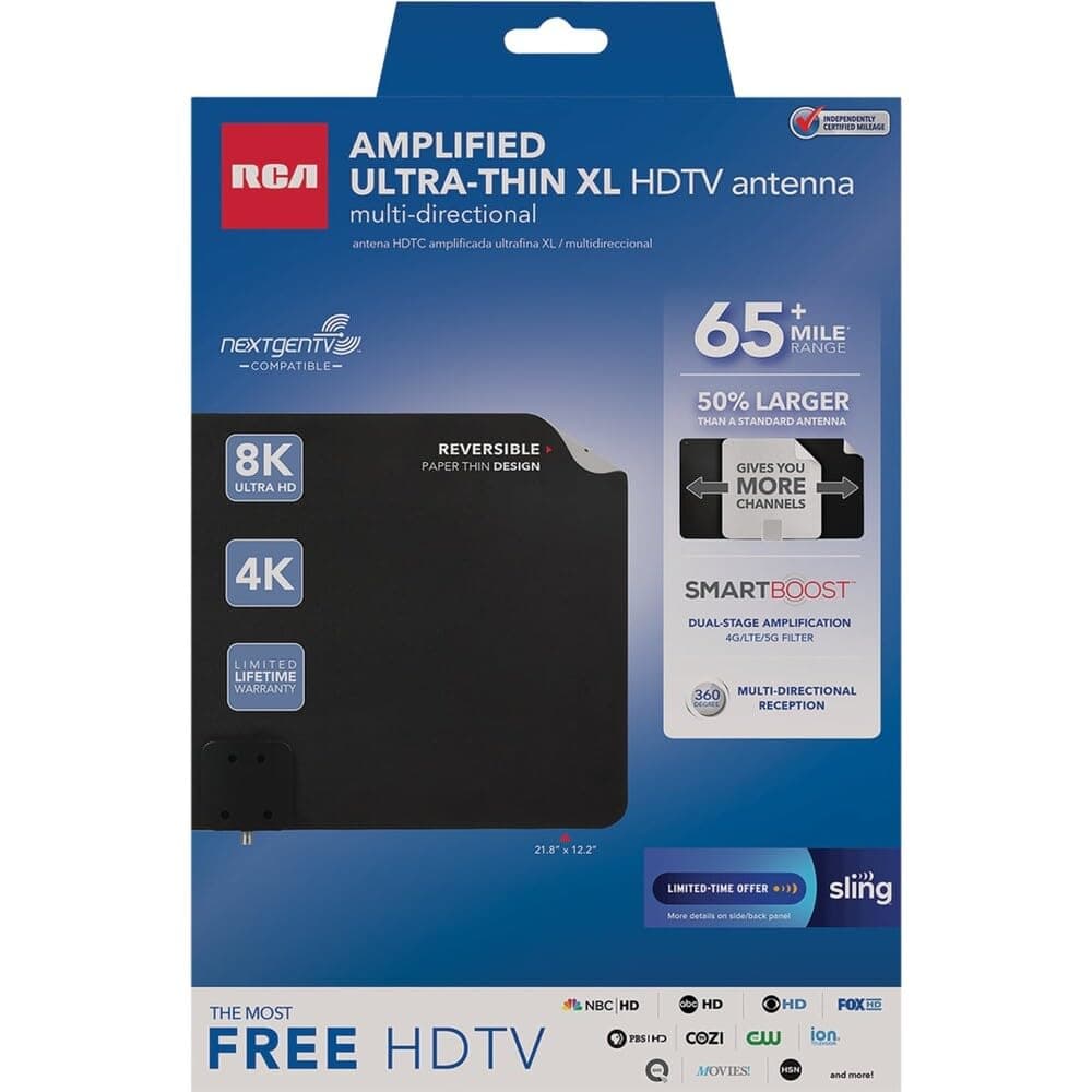 Ultra-Thin XL HDTV Antenna, Multi Directional - ANT2160EV thumbnail 4