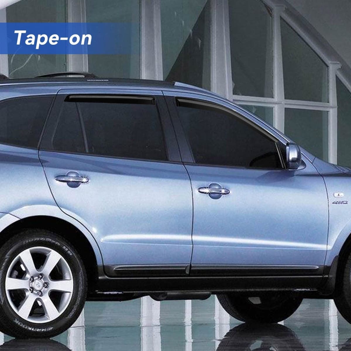 Window Visors Rain Guards for 2001-2006 Hyundai Santa Fe thumbnail 3