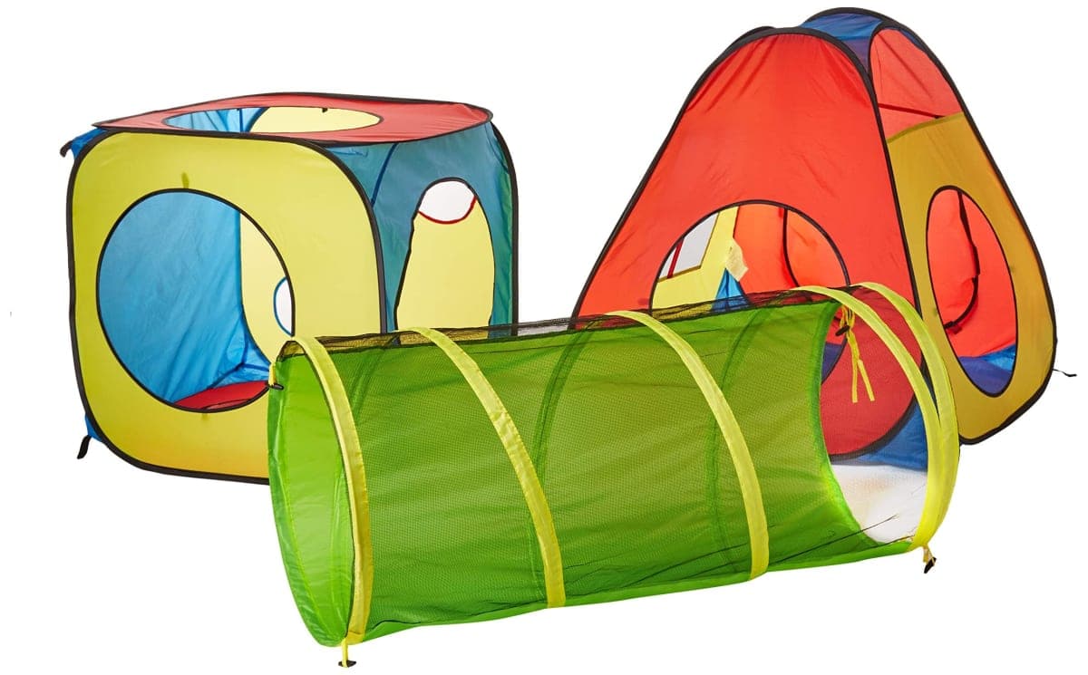 UTEX 8 in 1 Pop Up Children Play Tent House with 4 Tunnel 4 Tents for Boys Girls Babies and Toddlers for Indoor and Outdoor Use thumbnail 2