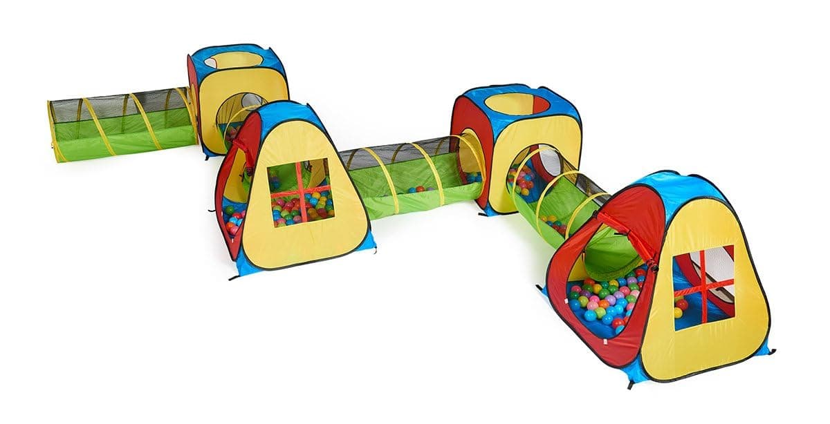 UTEX 8 in 1 Pop Up Children Play Tent House with 4 Tunnel 4 Tents for Boys Girls Babies and Toddlers for Indoor and Outdoor Use thumbnail 5