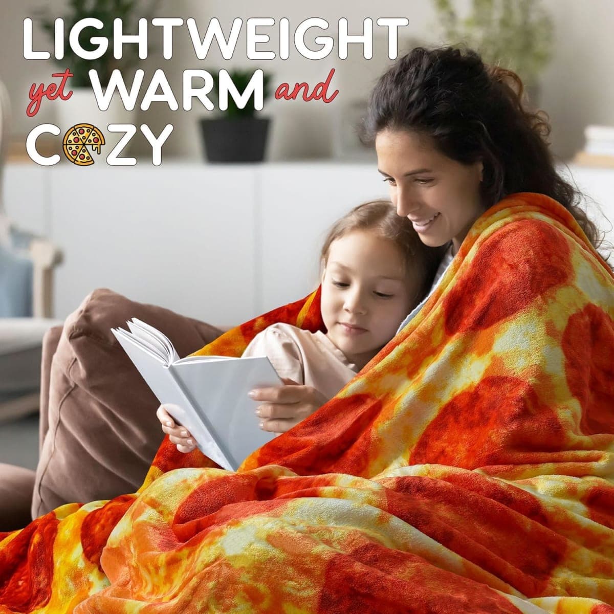 Zulay Kitchen Pepperoni Pizza Blanket - Novelty Big Pie Throw Adult and Kids - Premium Soft Flannel Round Pepperoni Cover for Indoors, Outdoors, Travel, Home and More, 285 GSM - 36 Inches thumbnail 4