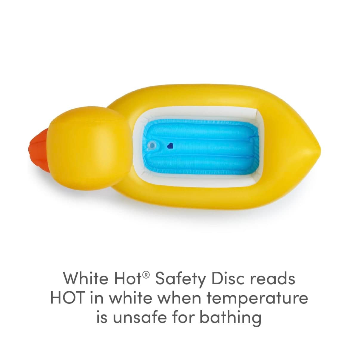 Munchkin White Hot Inflatable Duck Tub, Yellow, 1 Count (Pack of 1) thumbnail 4