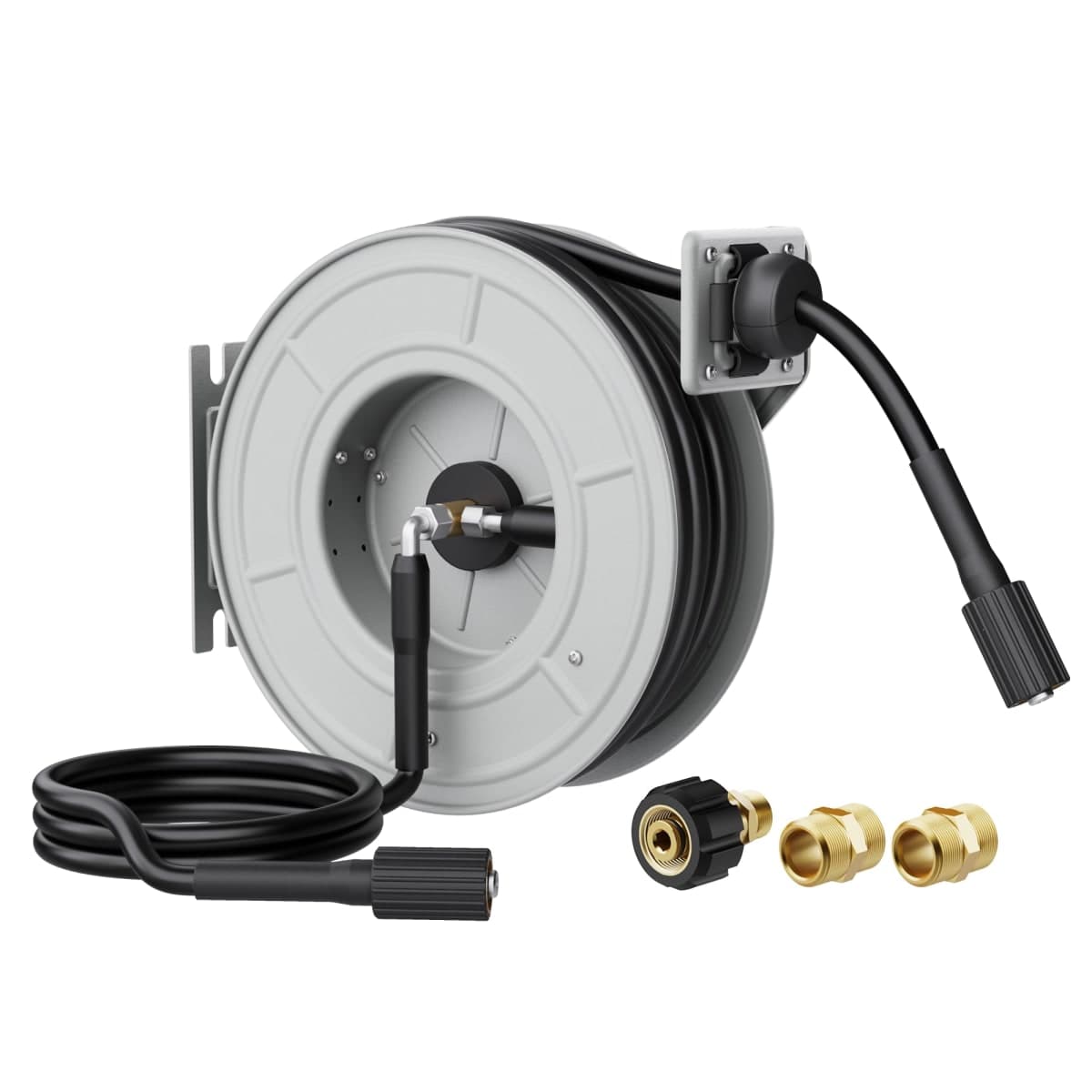 Giraffe Tools Retractable Pressure Washer Hose Reel 65ft, 2600PSI — image 1
