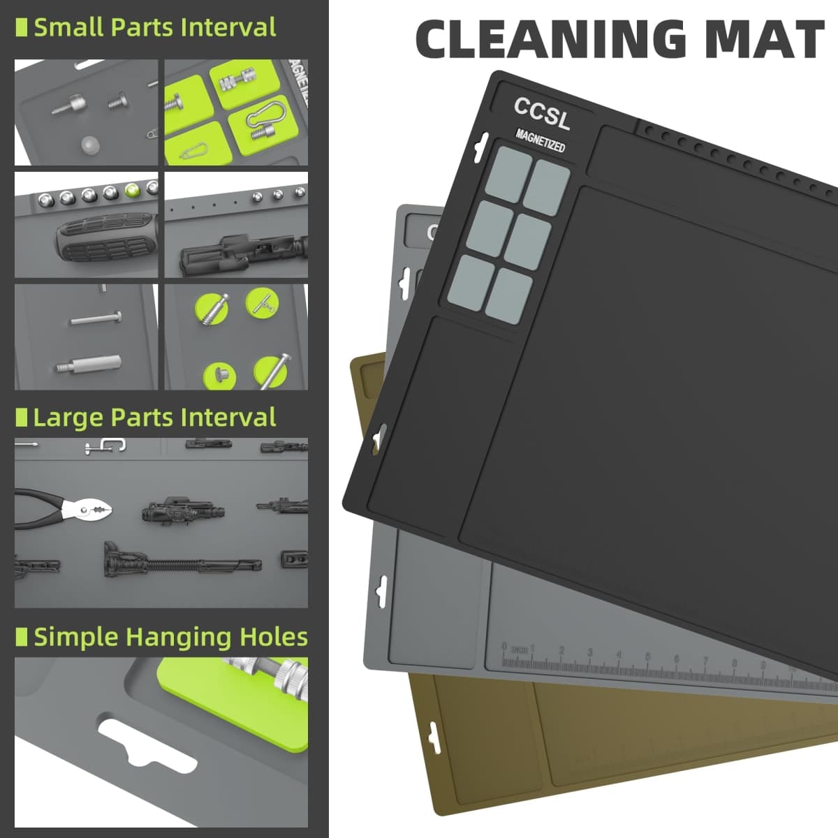 CCSL Gun Cleaning Mat 48x16, Large Magnetic Gun Mat for All Workbench Mat thumbnail 3