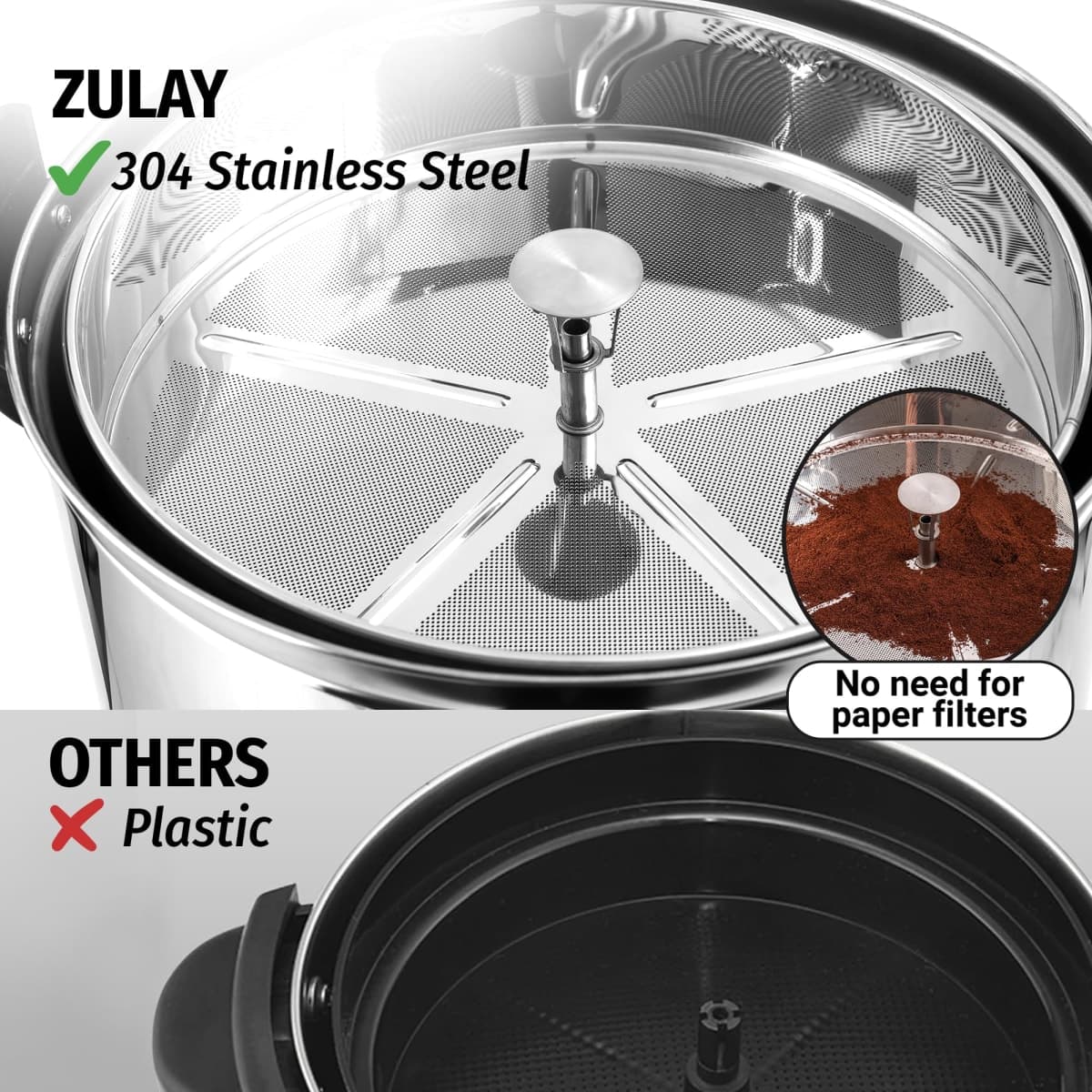 Zulay Premium 50 Cup Commercial Coffee Urn - Stainless Steel Large Coffee Dispenser For Quick Brewing - Automatic Hot Water Dispenser - Ideal for Large Crowds - Perfect for Any Occasion thumbnail 3
