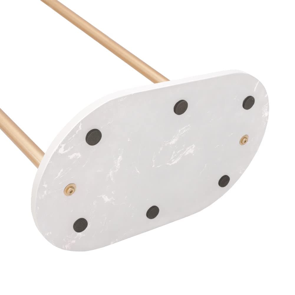 Cre Cra Gold Modern Coat Rack with Marble Base - Heavy Duty Clothing Stand for Bedroom - Holds Coats, Jackets, Scarves, Hats & Bags thumbnail 3