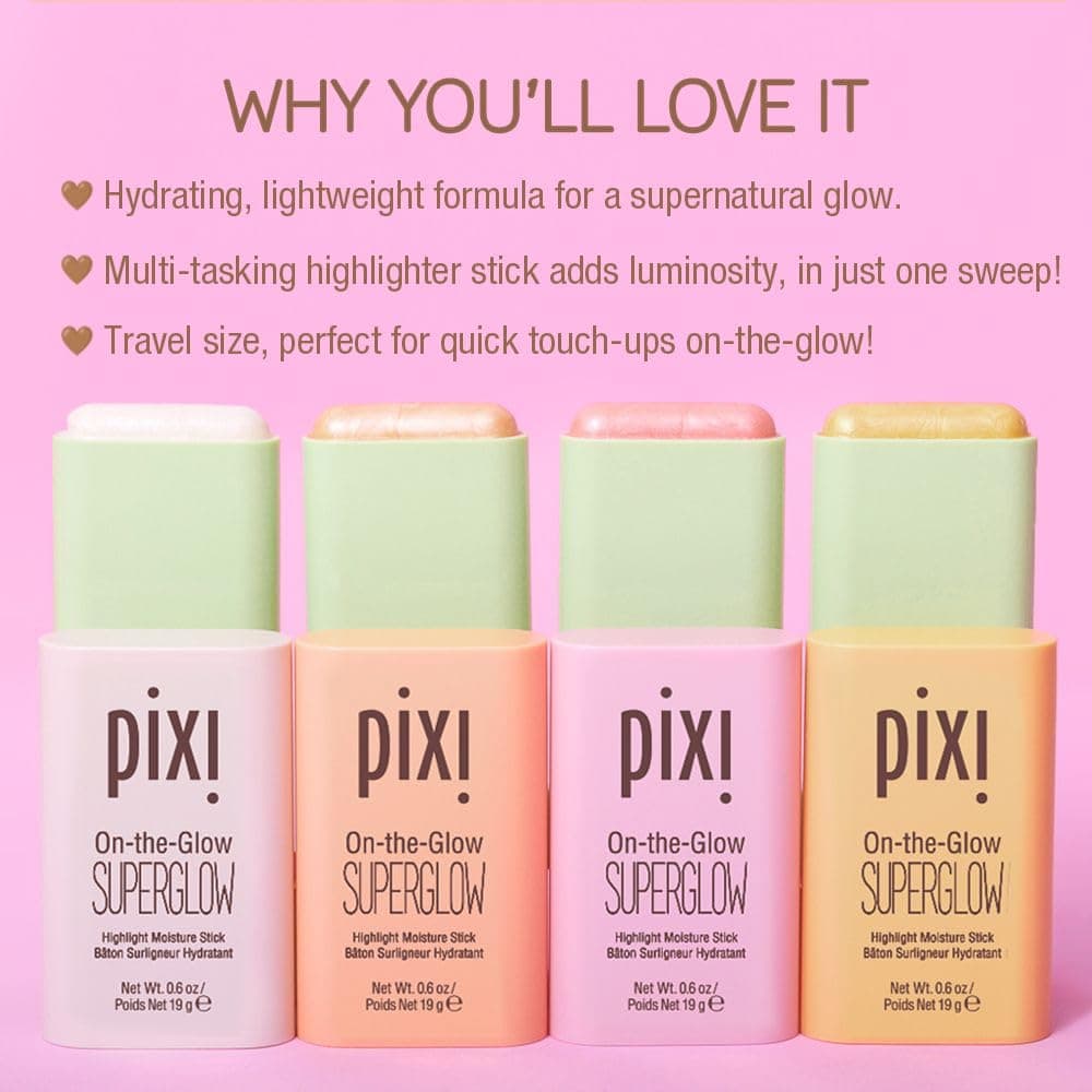 Pixi ON-THE-GLOW SuperGlow Cream Highlighter Stick, Dewy | Ice Pearl thumbnail 3