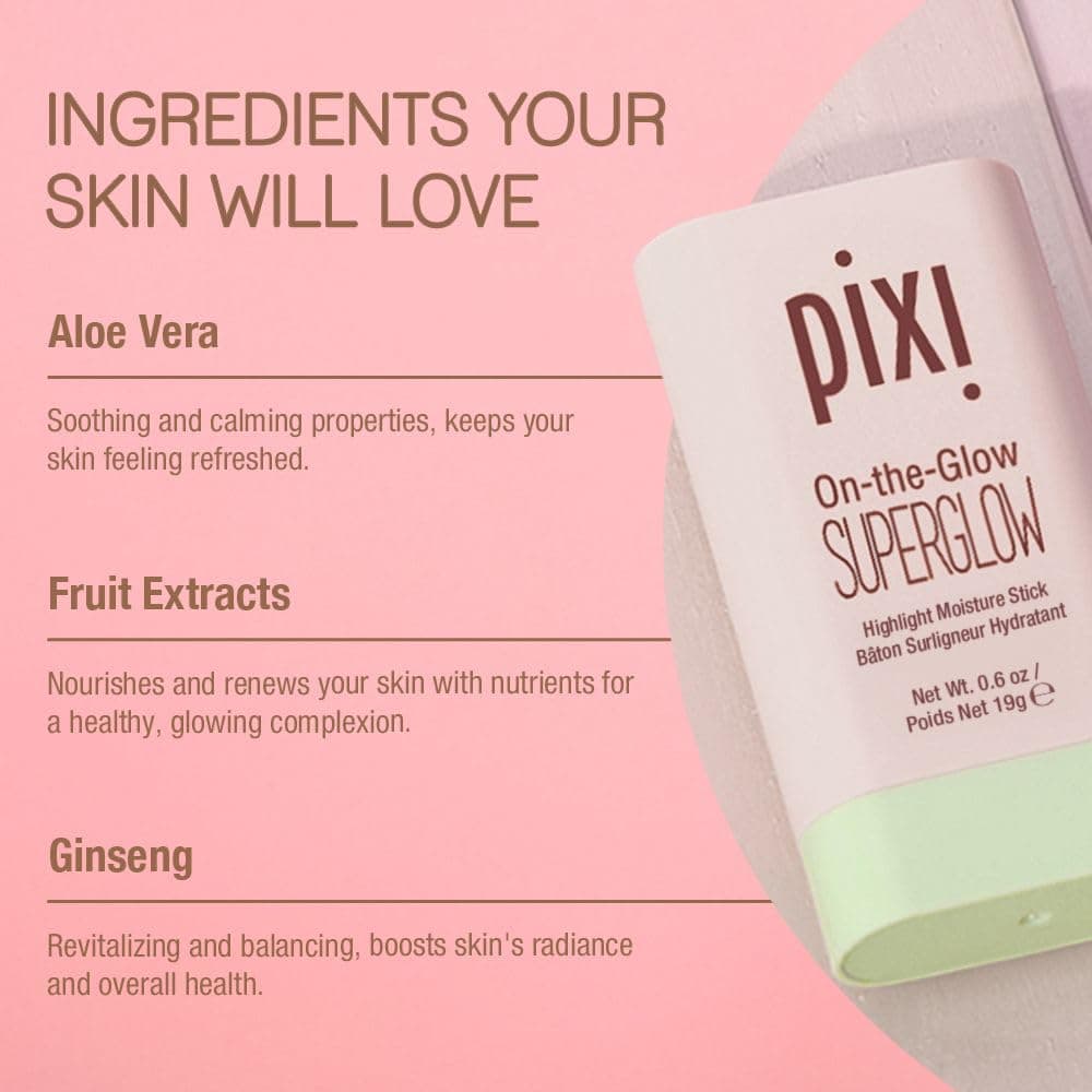 Pixi ON-THE-GLOW SuperGlow Cream Highlighter Stick, Dewy | Ice Pearl thumbnail 5