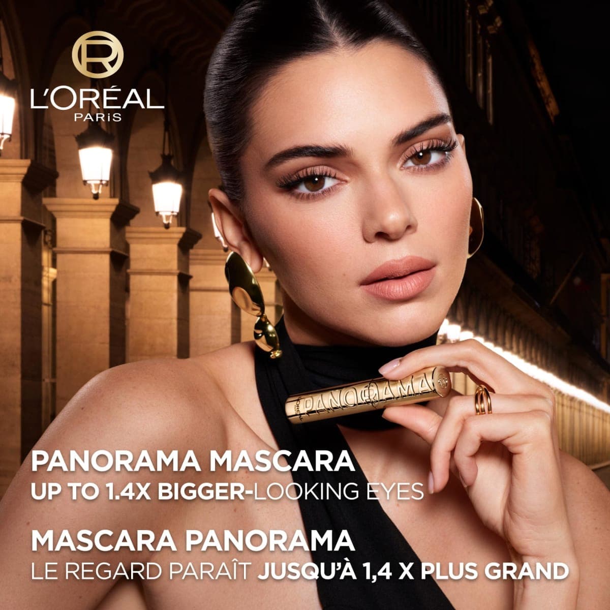 L’Oréal Paris Voluminous Panorama Mascara, Volumizing and Lengthening Mascara, Washable Longwear and Smudge Resistant Make Up, Blackest Black, 0.33 Fl Oz thumbnail 3