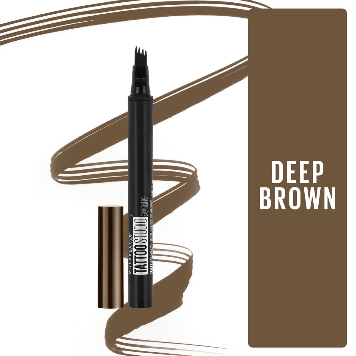 Maybelline New York Tattoo Studio Brow Tint Pen Makeup, Deep Brown, 0.037 fl. oz. thumbnail 2