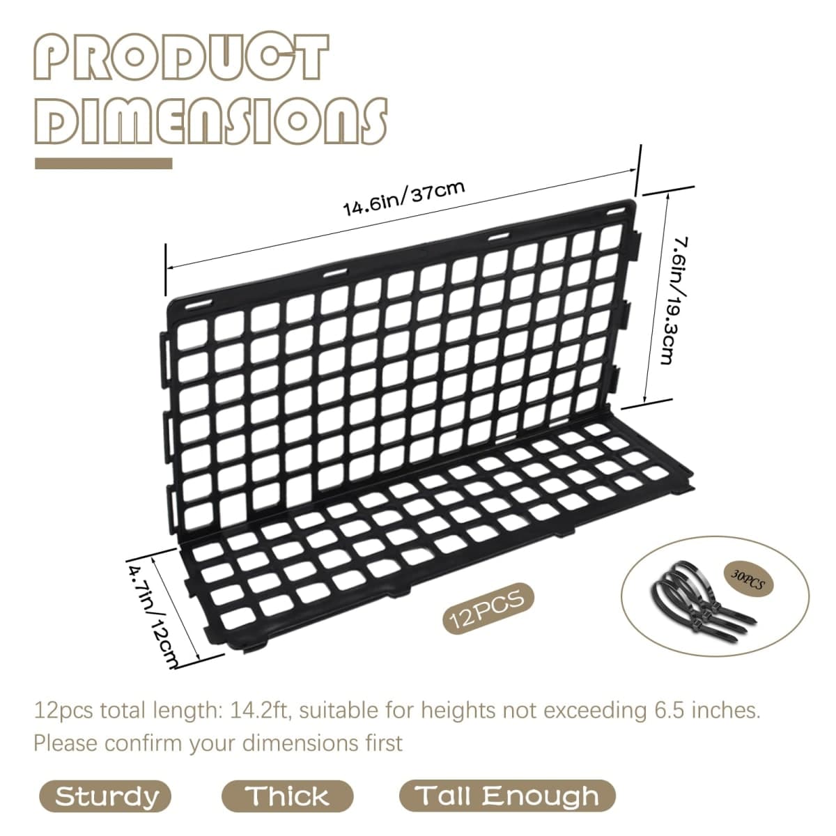 12 Pcs Under Couch Blocker for Bed Adjustable Furniture Plastic thumbnail 2