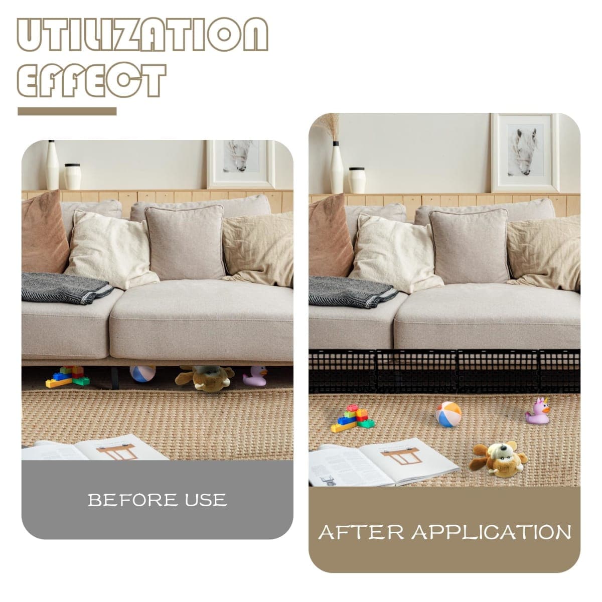 12 Pcs Under Couch Blocker for Bed Adjustable Furniture Plastic thumbnail 4