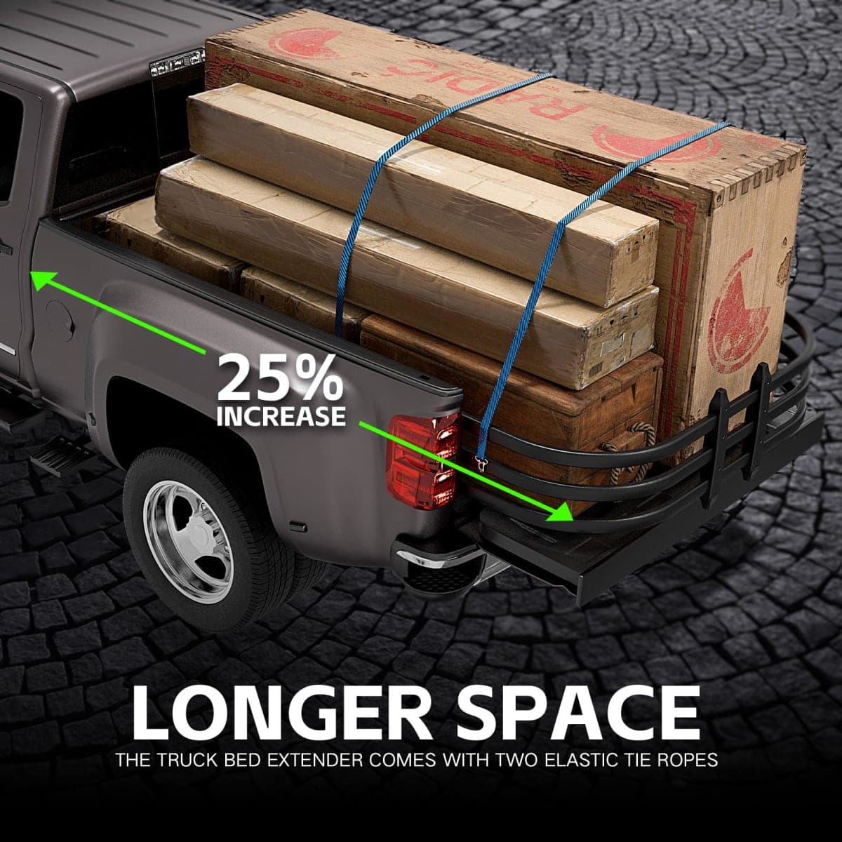 SOENBOO Truck Bed Extender, Aluminum Retractable Tailgate Extender, 55"-68" Adjustable Length, Drill Required, Fits for Tacoma, Gladiator, Frontier, Colorado/Canyon, Ranger, Ridgeline thumbnail 3