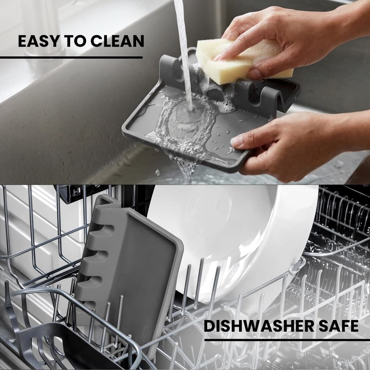 Utensil Rest with Drip Pad for Multiple Utensils, Heat-Resistant, BPA-Free Spoon Rest & Spoon Holder for Stove Top, Kitchen Utensil Holder for Spoons, Ladles, Tongs & More - by Zulay thumbnail 3