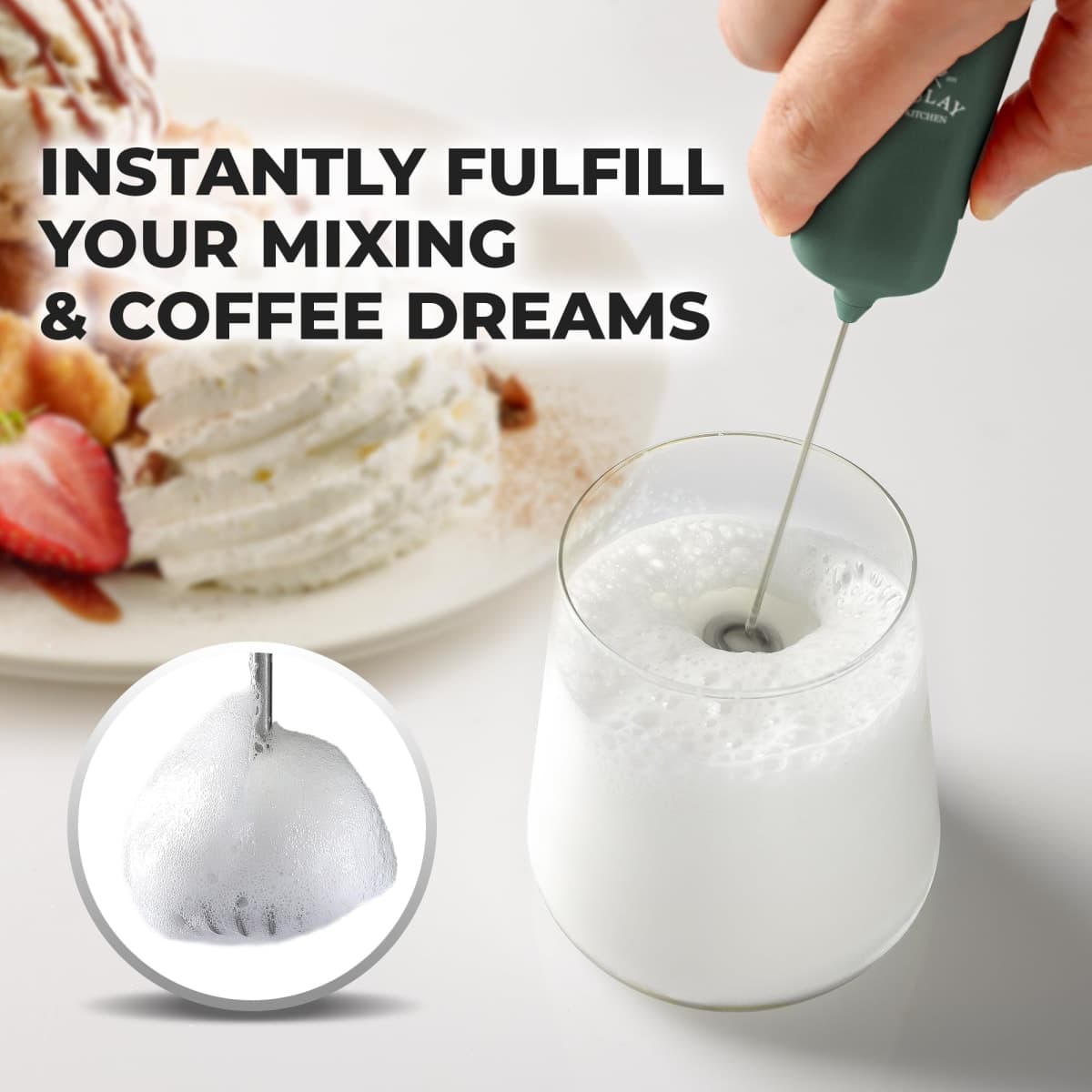 ZK Milk Frother Mini Froth - Emerald thumbnail 2