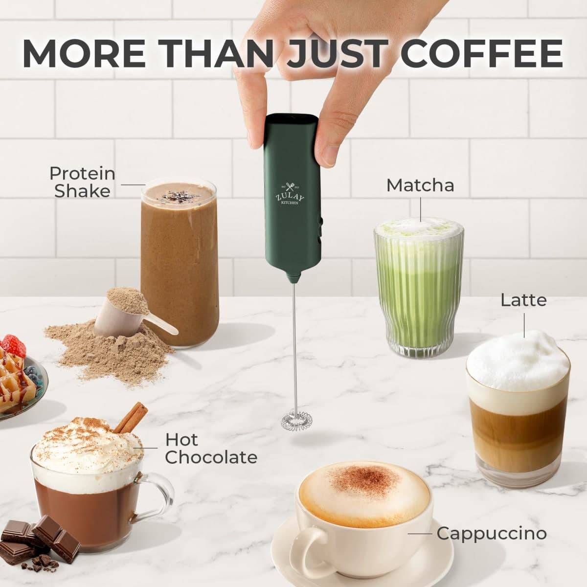 ZK Milk Frother Mini Froth - Emerald thumbnail 5