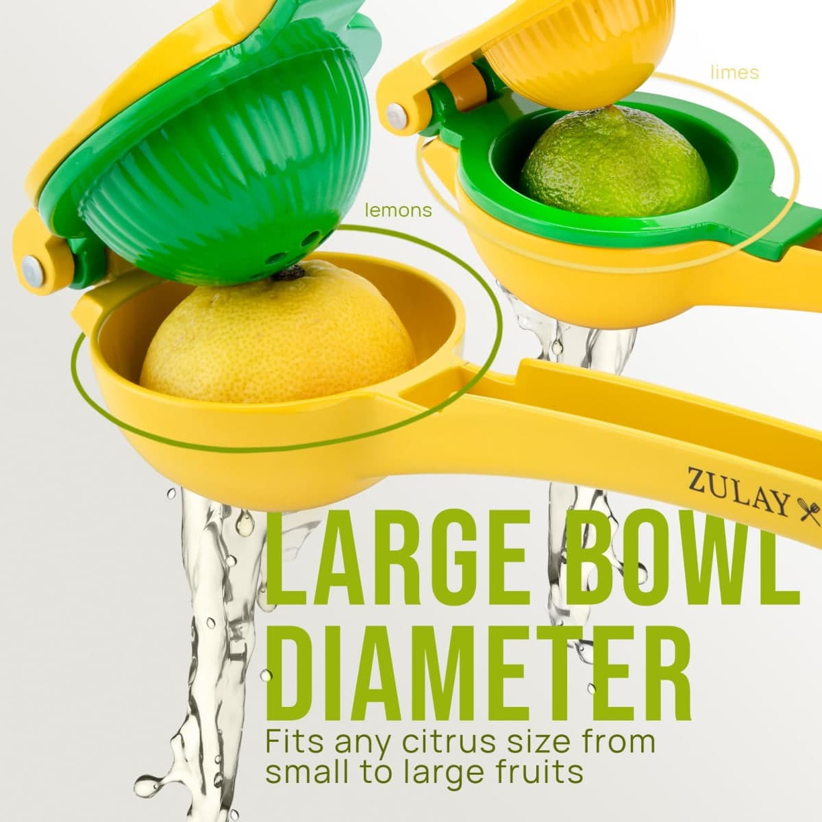 Zulay Kitchen 2 in 1 Lemon Lime Squeezer - Handheld Easy to Use Citrus Juicer - Easy to Clean Manual Orange & Lemon Squeezer - Citrus Juicer for Extracting All the Juice - Manual Press thumbnail 2