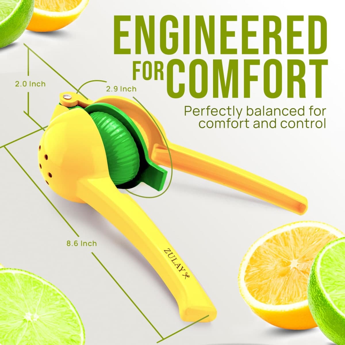 Zulay Kitchen 2 in 1 Lemon Lime Squeezer - Handheld Easy to Use Citrus Juicer - Easy to Clean Manual Orange & Lemon Squeezer - Citrus Juicer for Extracting All the Juice - Manual Press thumbnail 5