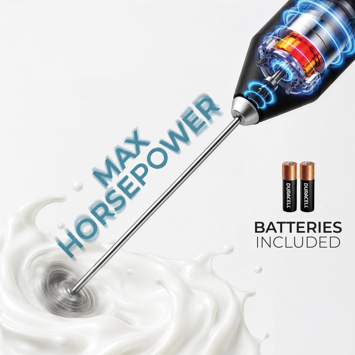 ZK Milk Frother FrothMate No Stand - Black Silver - 2B thumbnail 3