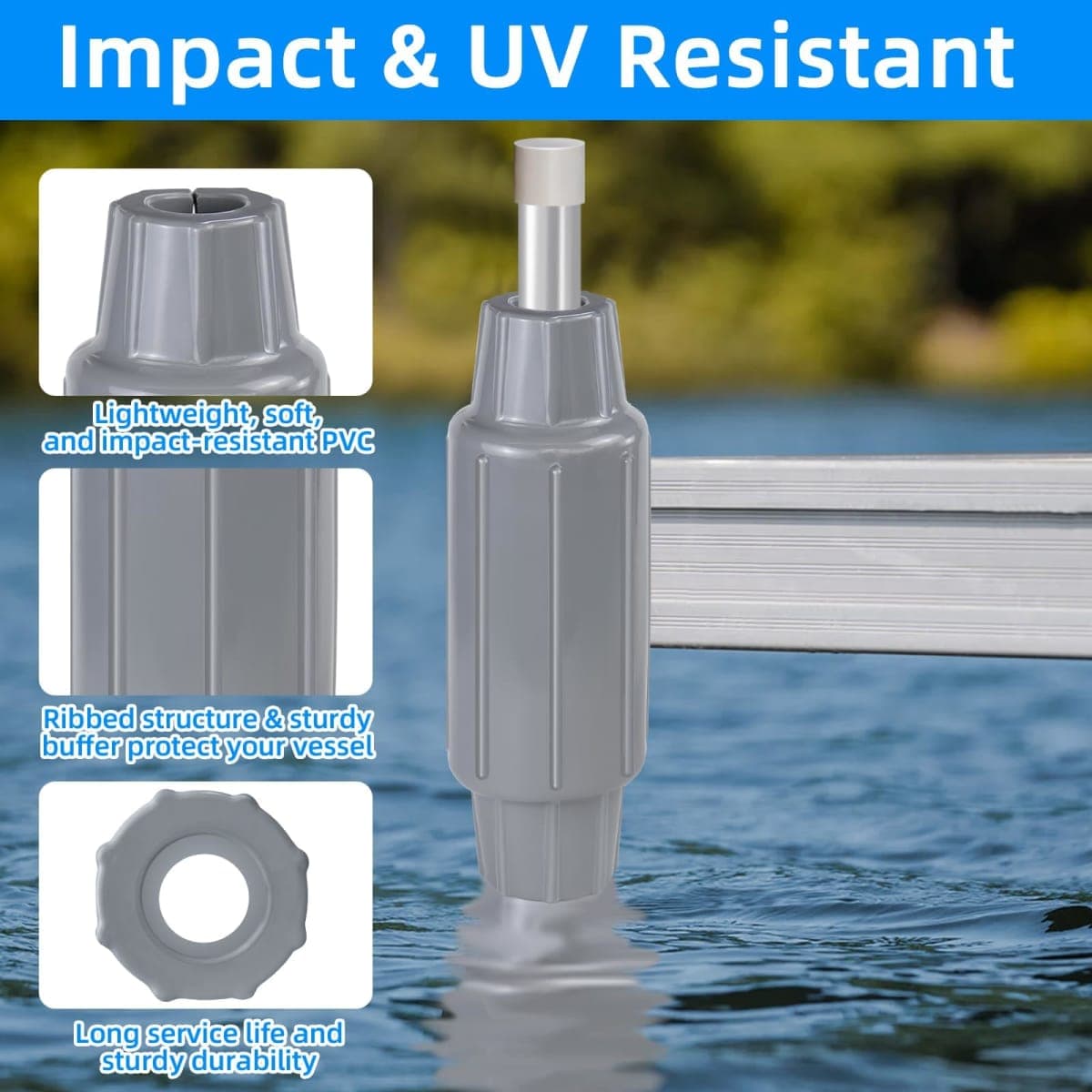 Dock Bumpers for Poles,Boat Dock Bumpers for Slide Over Post Pole Edges thumbnail 4