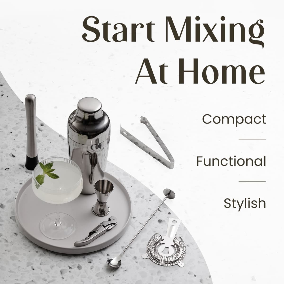 Mixology & Craft Bartender Kit - 15 Piece Set Including Cocktail Shaker and Bar Accessories, Perfect for Drink Mixing at Home, Plus Exclusive Recipe Cards thumbnail 3