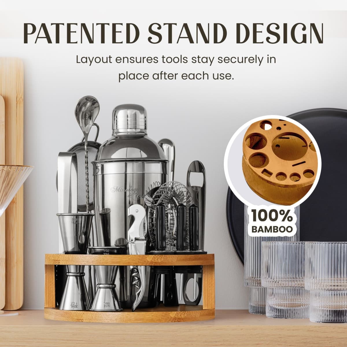 Mixology & Craft Bartender Kit - 15 Piece Set Including Cocktail Shaker and Bar Accessories, Perfect for Drink Mixing at Home, Plus Exclusive Recipe Cards thumbnail 5